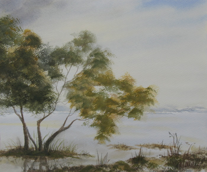 a Aabeck-Ackermann: Landschaft  Aquarell 667Landschaft  Aquarell, 2009, 29 x 24 cm