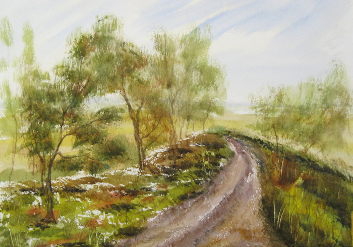 a Aabeck-Ackermann: Landschaft  Aquarell 671Landschaft  Aquarell Aabeck-Ackermann, 2009, 35 x 25 cm