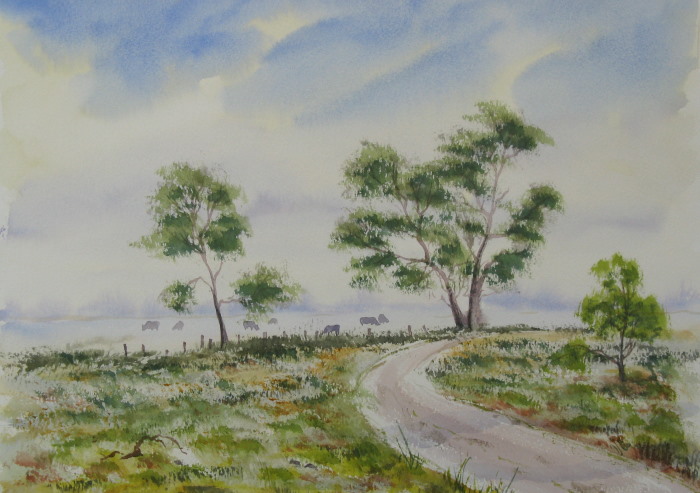 a Aabeck-Ackermann: Landschaft  Aquarell 670Landschaft  Aquarell Aabeck-Ackermann, 2009, 35 x 25 cm