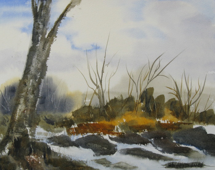 a Aabeck-Ackermann: Landschaft  Aquarell 680Landschaft  Aquarell Aabeck-Ackermann, 2009, 35 x 25 cm