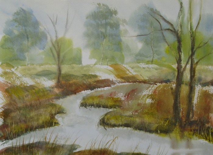 a Aabeck-Ackermann: Landschaft  Aquarell 682Landschaft  Aquarell Aabeck-Ackermann, 2009, 35 x 25 cm