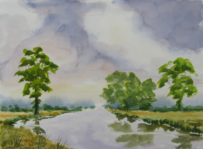 a Aabeck-Ackermann: Landschaft  Aquarell 683Landschaft  Aquarell Aabeck-Ackermann, 2009, 35 x 25 cm