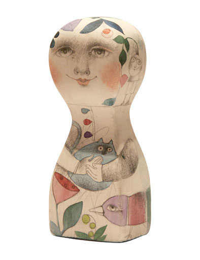 Natalja Lebsak: Figurine Sommer Holz, bemalt 22x12cm
