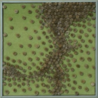 Betty Kahmann: Der kopflastige JoggerStoff mit Weidenkätzchen 23x23