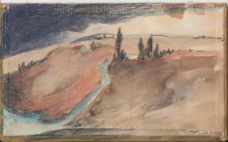 Thomas Pietsch: Landschaft1 in Aquarell