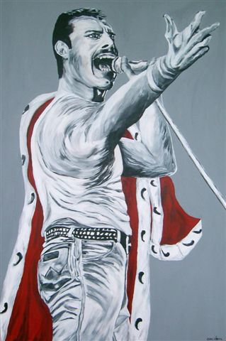 Eva Stern: Freddie MercuryAcryl auf Leinwand, 120 cm x 80 cm