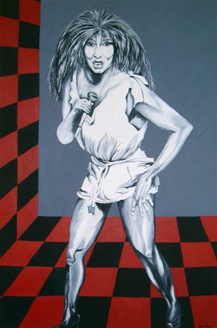 Eva Stern: Tina TurnerAcryl auf Leinwand, 150 cm x 100 cm