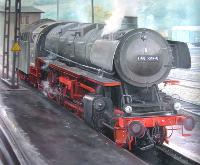 Dana Schtte: ARTMaker: Lokomotive (Kundenauftrag, Beispiel)l auf Leinwand (Kundenauftrag, Beispiel)