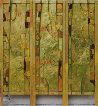 Oleg Bogomolov: Screen,,Gold Age 2007Mixed media 150x180cm