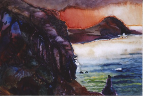 Hans-Joachim Kanitz: Sao LourencoHalbinsel Sao Lourenco auf Madeire Aquarell auf Karton 300g/qm 42 x 60 cm