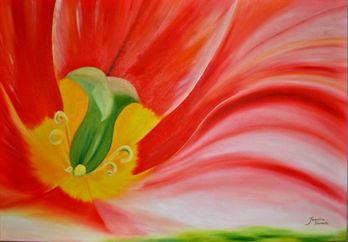 Jacqueline Costa_Koennecke: Blumen 1Natur Inspiration (Oel auf Leinwand 70 x 100cm)