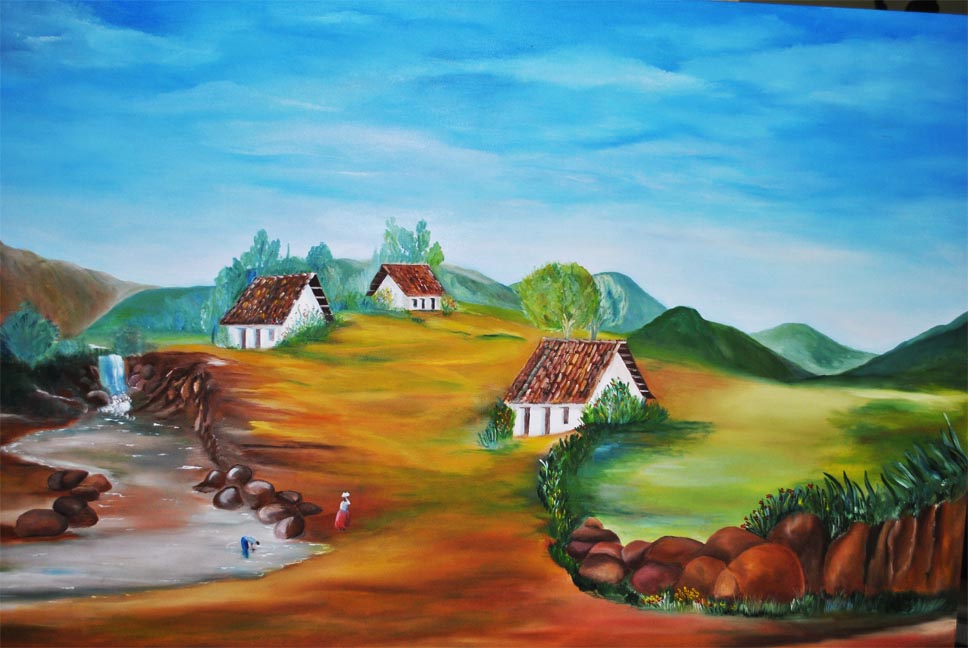 Jacqueline Costa_Koennecke: Landschaften1  (Oel auf Leinwand 70 x 100cm)