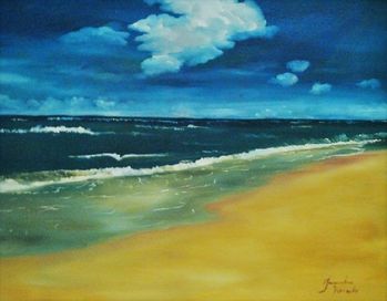 Jacqueline Costa_Koennecke: Strand 1 (Oel auf Leinwand 40x50cm)Natur Inspiration 