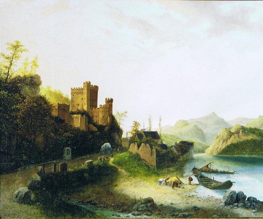 Peter Kempf: Burg RheinfelsOel auf Leinwand, 50 x 60 cm