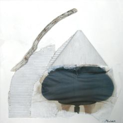 Martina Karl: Genuss, 50 x 50 cmCollage auf Leinwand