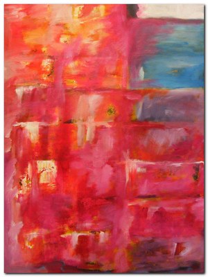 Friedrich Malina: rot-kompositionAcryl auf Leinwand  70 x 60