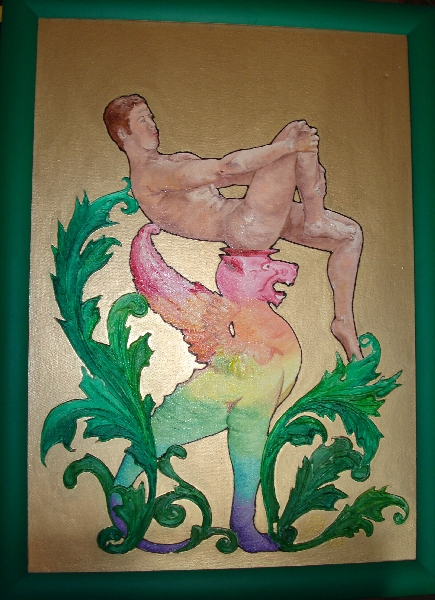 Hans-Jrgen Bernhard: Fabelhaftl auf Leinwand; 50x60 cm; 2009