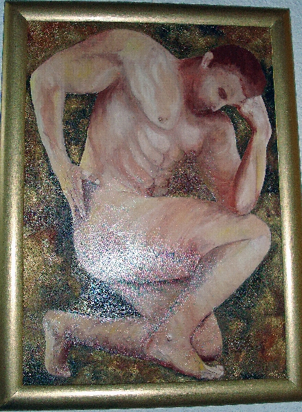 Hans-Jrgen Bernhard: Athletl auf Leinwand; 50x70 cm; 2010