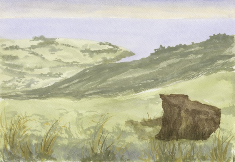 a Aabeck-Ackermann: New Zealand 1989 no. 1watercolour landscape