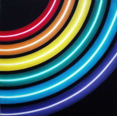 Renate Becker: Spektrum  (2007)l auf Leinwand  60 x 60 cm