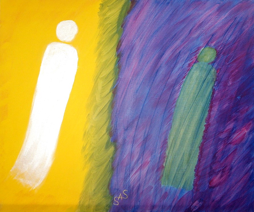 Siegfried_A._ Stetter: Jesus erscheint JakobusAcryl auf Leinwand, 60 x 50 cm