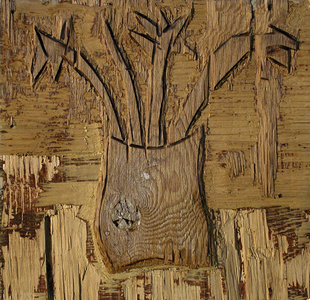 Hans Maas: H.Maas o.T. Holz 24x32 cm J.99