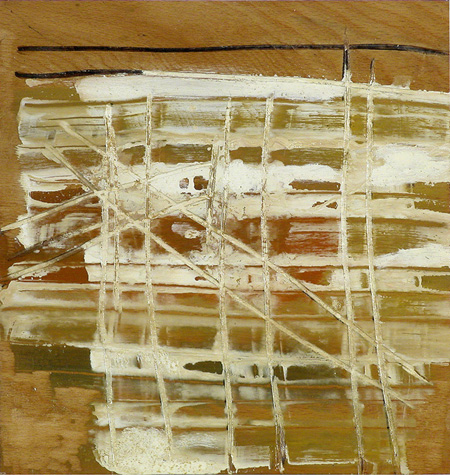 Hans Maas: H.Maas o.T. Oel-Holz 32x31cm J.01 (2)