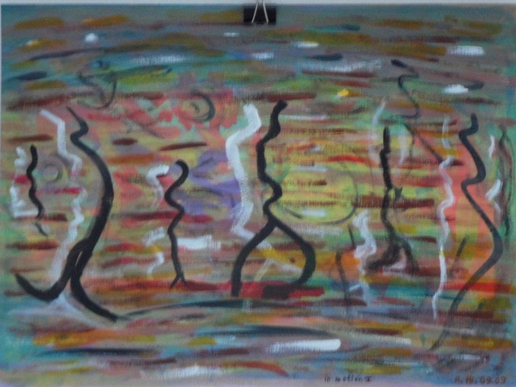 Roland Hirn: in motion/ IMasse: 40 x 30cm, Acryl auf Papier