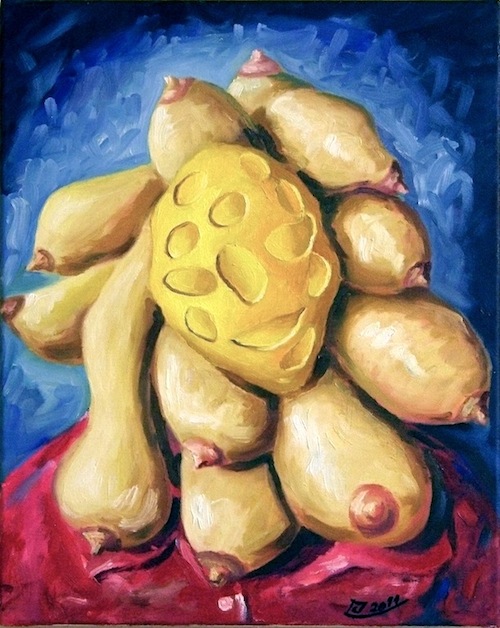 a myschliwzyk:  Blondine 2011 - Oel, auf Leinwand, 40x50cm