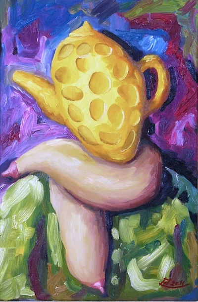 a myschliwzyk:  Housewife  - (Hausfrau)2011 - Oel auf Leinwand, 40x60cm