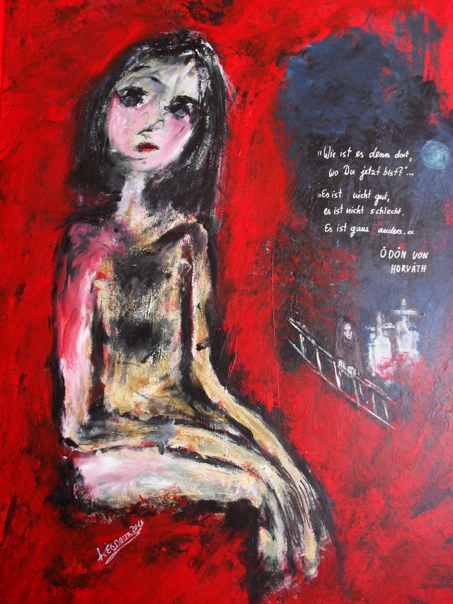 Despina Papadopoulou: -I go with you...-Acryl auf Karton,100 x 70 cm ,-I go with you...-Acryl auf Karton,100 x 70 cm ,