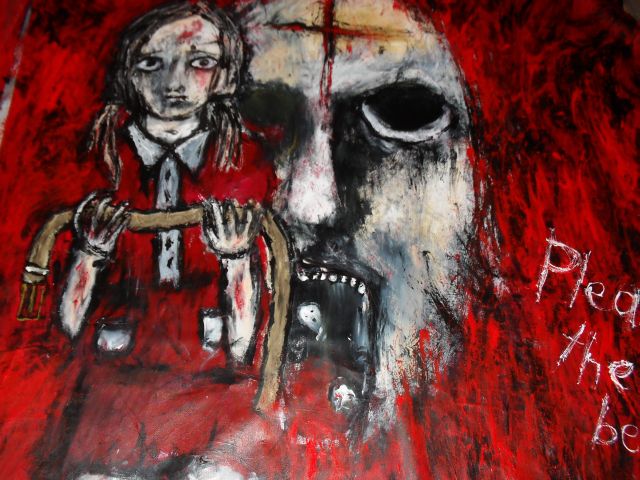 Despina Papadopoulou: -Please ...the Belt- Acryl auf Tuch,160 x 160 cm,-Please ...the Belt- Acryl auf Tuch,160 x 160 cm,