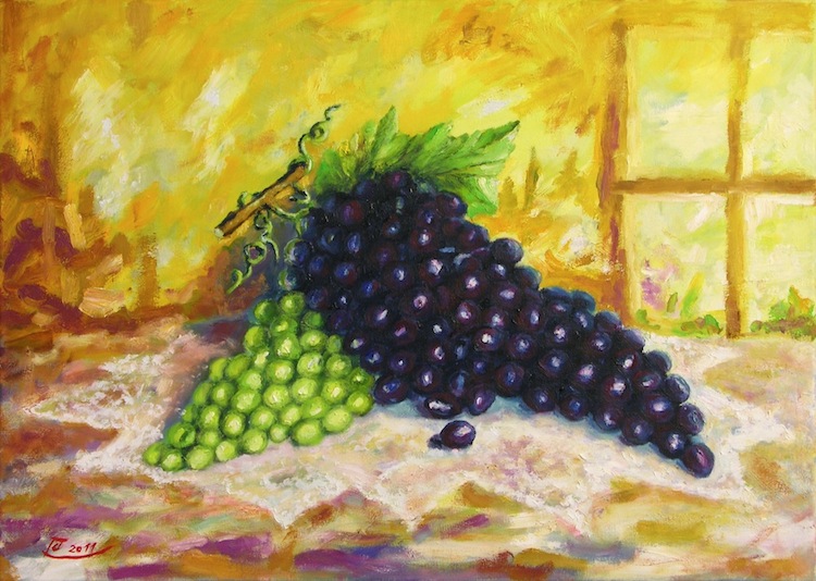 a myschliwzyk:  Fruits 6/6 2011 - Oel auf Leinwand, 70x50cm