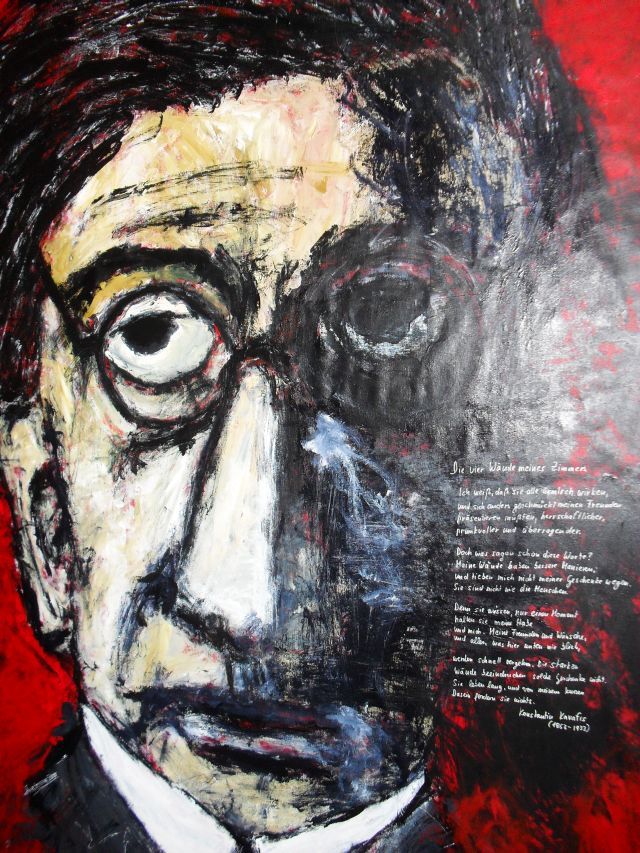 Despina Papadopoulou: Hommage an Konstantin Kavafis Die vier W?nde meines Zimmers Acryl auf Tuch 210 x 150 cm.