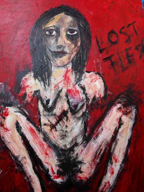 Despina Papadopoulou: -Lost Flesh-Acryl auf Karton,100 x 70 cm