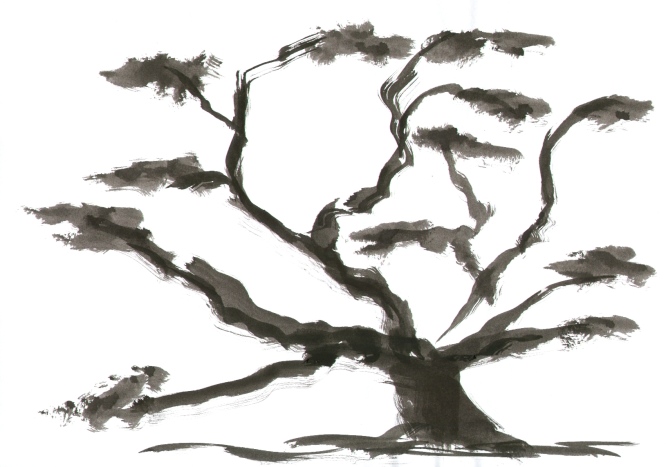  EDITA: Japanese Gardens 16brush painting from 1991