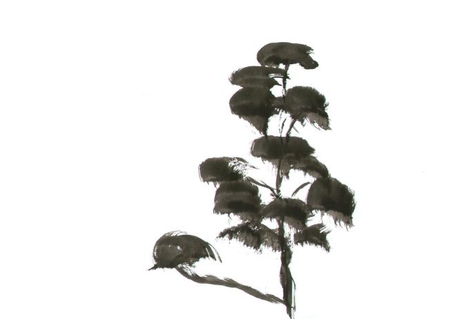  EDITA: Japanese Gardens 26brush painting from 1991