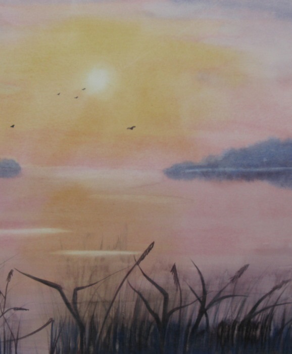 a Aabeck-Ackermann: Landschaft 663Landschaft  Aquarell, 2009, 33 x 42 cm