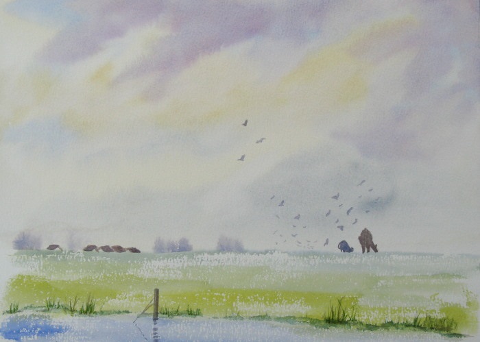 a Aabeck-Ackermann: Landschaft  Aquarell 679Landschaft  Aquarell Aabeck-Ackermann, 2009, 35 x 25 cm