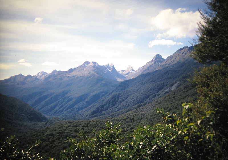 a Aabeck-Ackermann: Neuseeland S?dinsel Bergwelt FjordlandFotografie aus dem K?nstlerbuch Aotearoa. Mit Pinsel, Palette und Kamera durch Neuseeland. 22. Druck der Elke Rehder Presse, 2010. 100 nummerierte und signierte Exemplare.