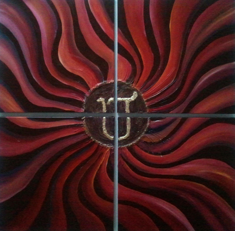 Thomas Klee: UTAcryl auf Leinen 120x120cm 4 geteilt