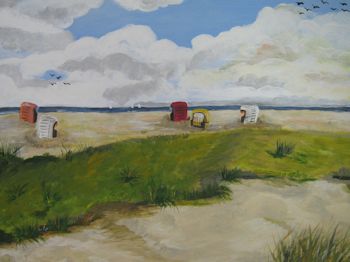 Lore Ebert: Einsamer Strand50 x 40 cm