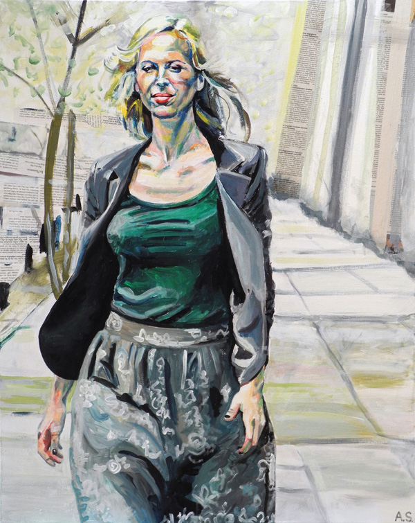 Angela Selders-Kanthak: CatwalkingAcryl auf Leindwand, 80 x 100 cm