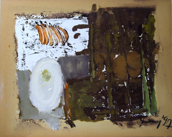 Hans Maas: Hans Maas 3 Oel-Karton 82x102cm J.97