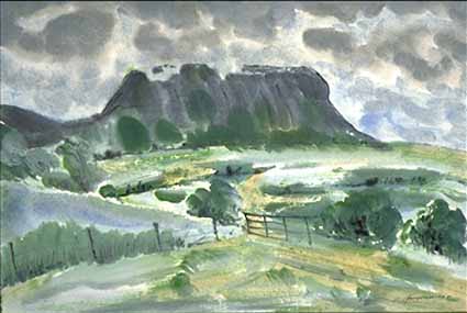 a Sterzenbach: Ben BulbinBen Bulbin, Aquarell, 47,5x64 cm, 1989