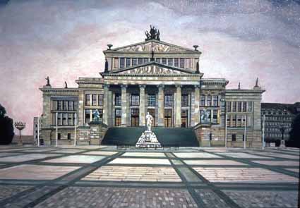 a Sterzenbach: Schauspielhaus am GendarmenmarktSchauspielhaus am Gendarmenmarkt, Eitempera u. ?l/Lw, 60x80 cm, 1995