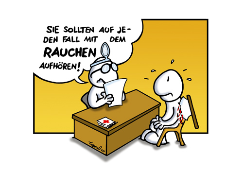 Marcus Trepesch: Beim ArztCartoon (ArtPrint)