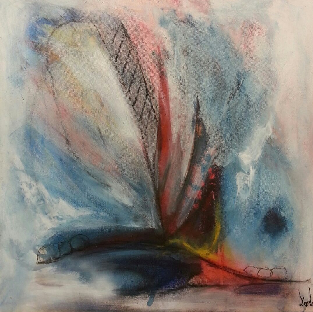 Dolores Doberauer: WindgeppeitschtAcryl on Canvas/ 6060 cm