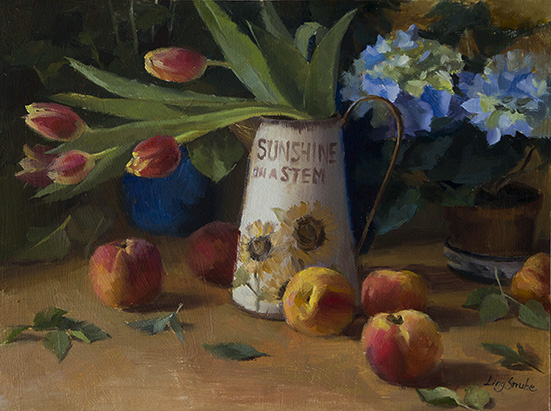 Ling Strube: Still Life with Peaches