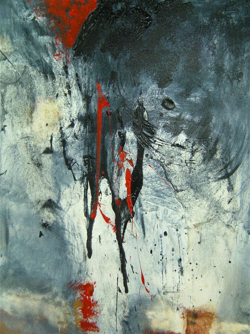 Heleen Posthumus: DilemmaAcryl auf Leinwand, schwarzer Rahmen, 60 x 80 x 6 cm